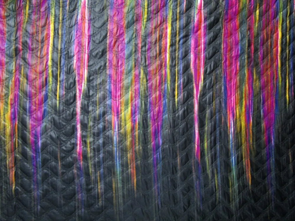 Bundovina čierna "kašmírový vzor" - bordúra jednostranná