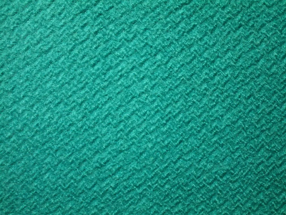 Kabátovina tyrkysová do zelena "cik-cak"