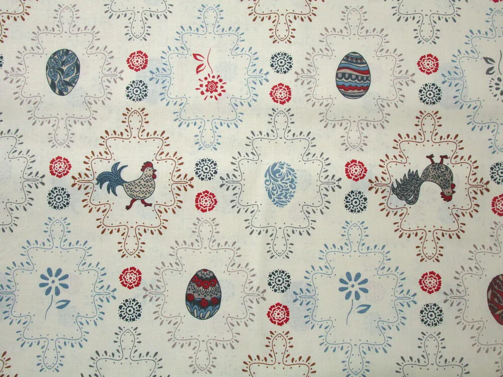 Bavlna maslová "kohútik, vajíčko" 