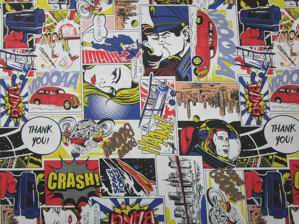 Poťahovka biela "veľký komiks" 