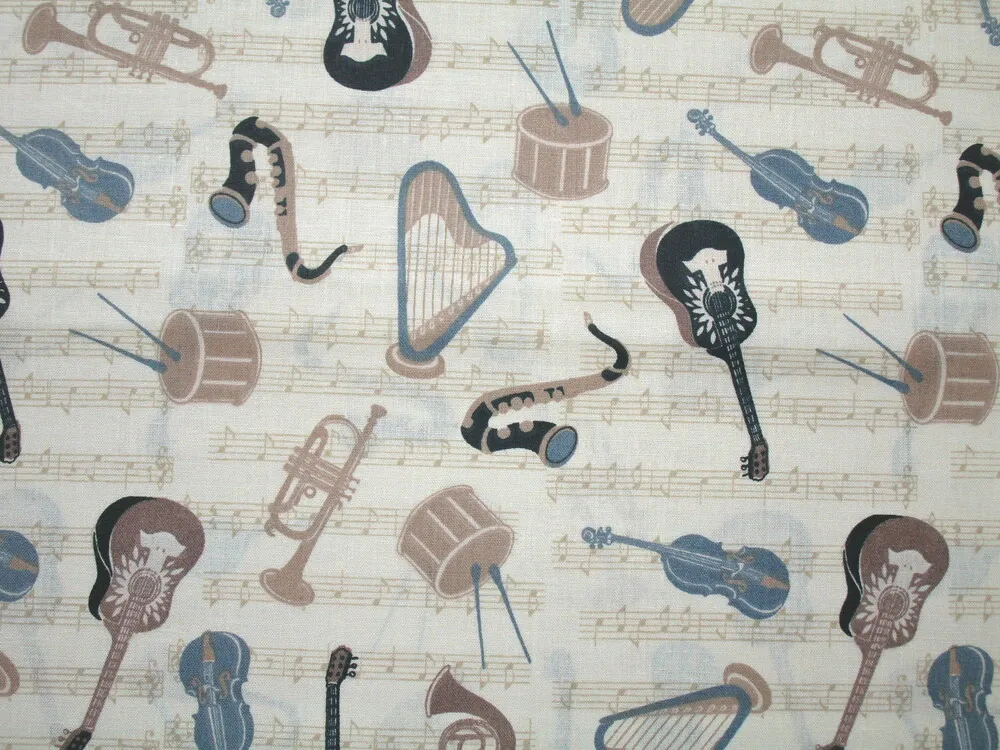 Bavlna maslová "hudobné nástroje" 