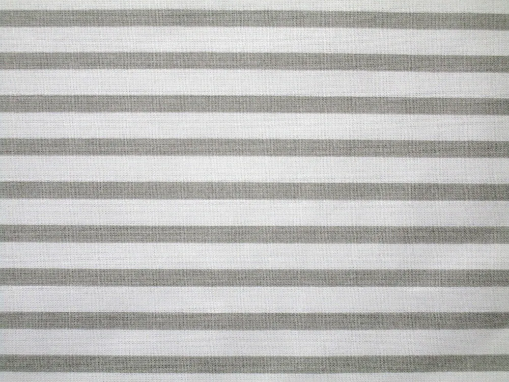 Bavlna biela "sivý pásik" 