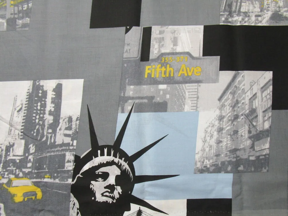 Bavlna sivo-čierna "socha slobody" 