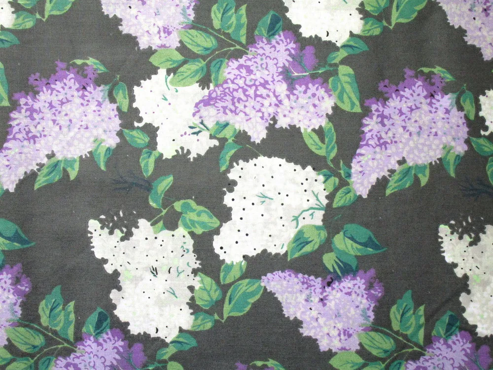 Bavlna sivá "sivý a fialový orgován" 