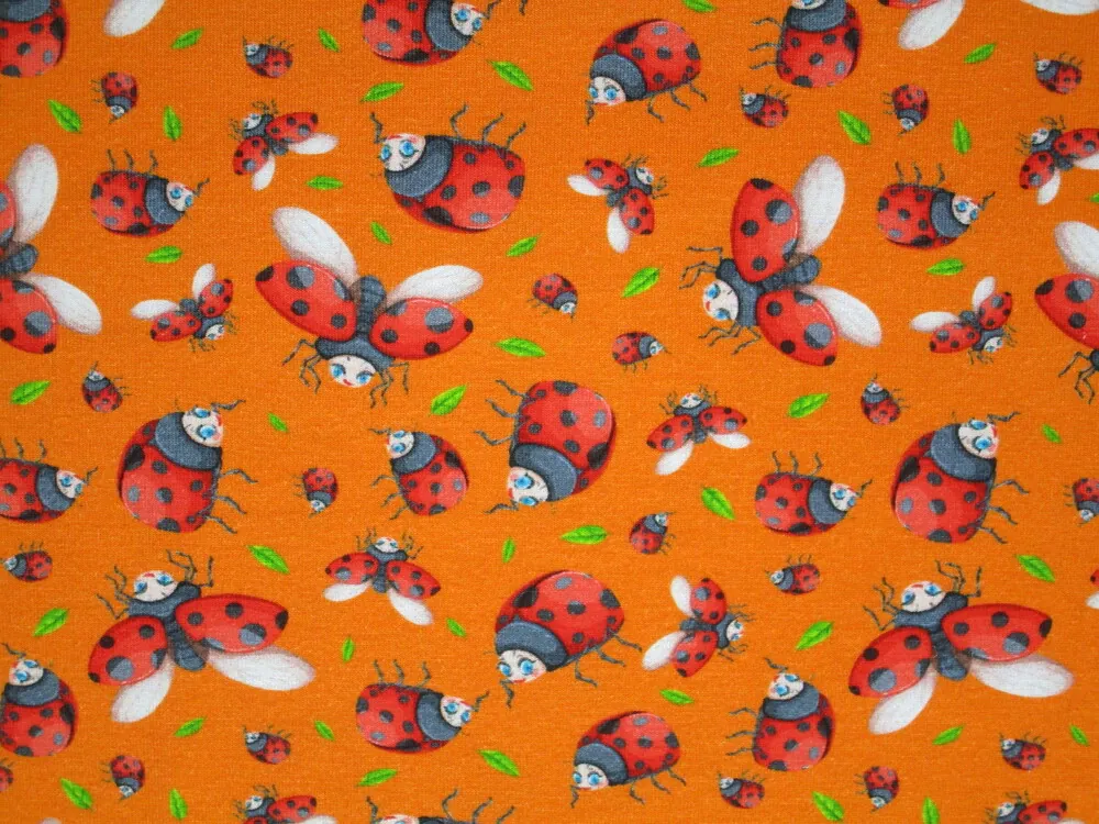 Úplet pomarančový "lienka" - digitálna tlač