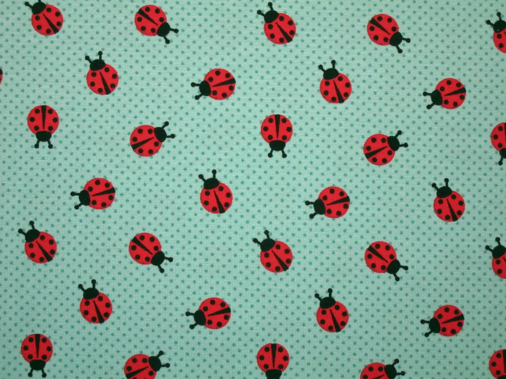 Úplet tyrkysový do zelena "lienky" 