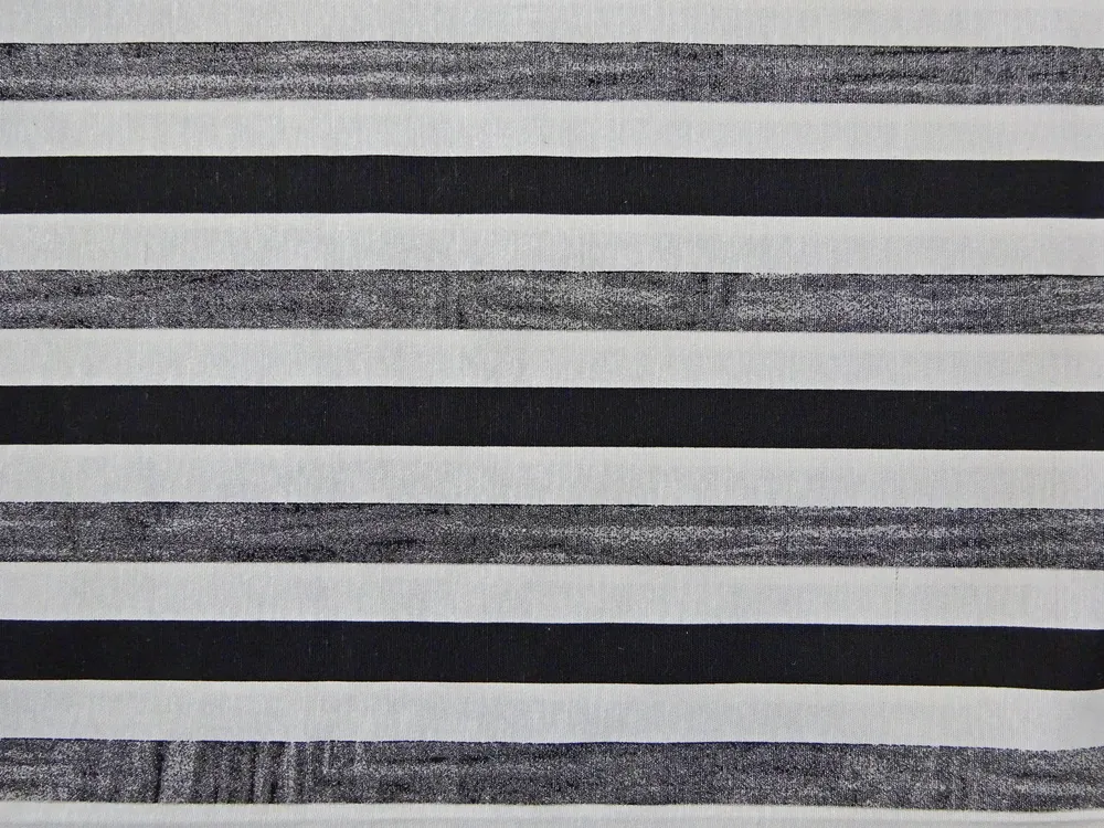 Poťahovka smotanová "strieborno-čierny pásik" 