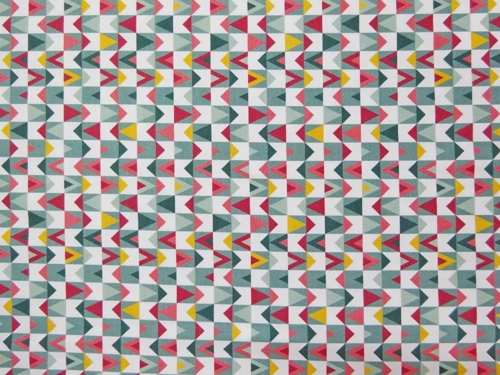 Úplet biely "geometrický motív" - certifikát OEKO-TEX Standard 100 