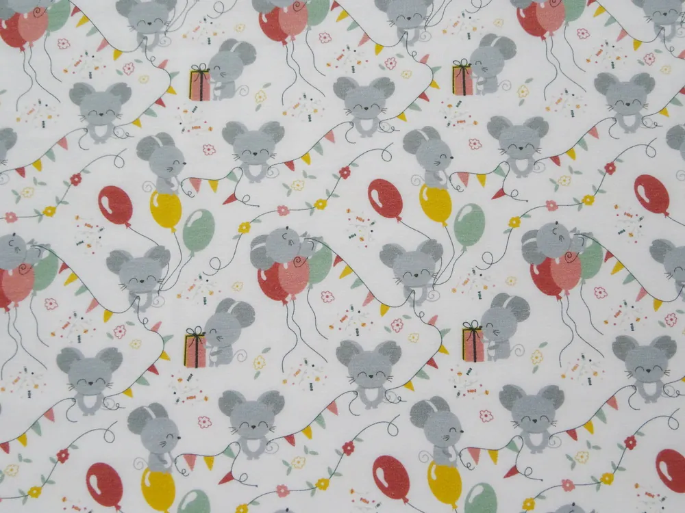 Úplet biely "myška na párty" - certifikát OEKO-TEX Standard 100 