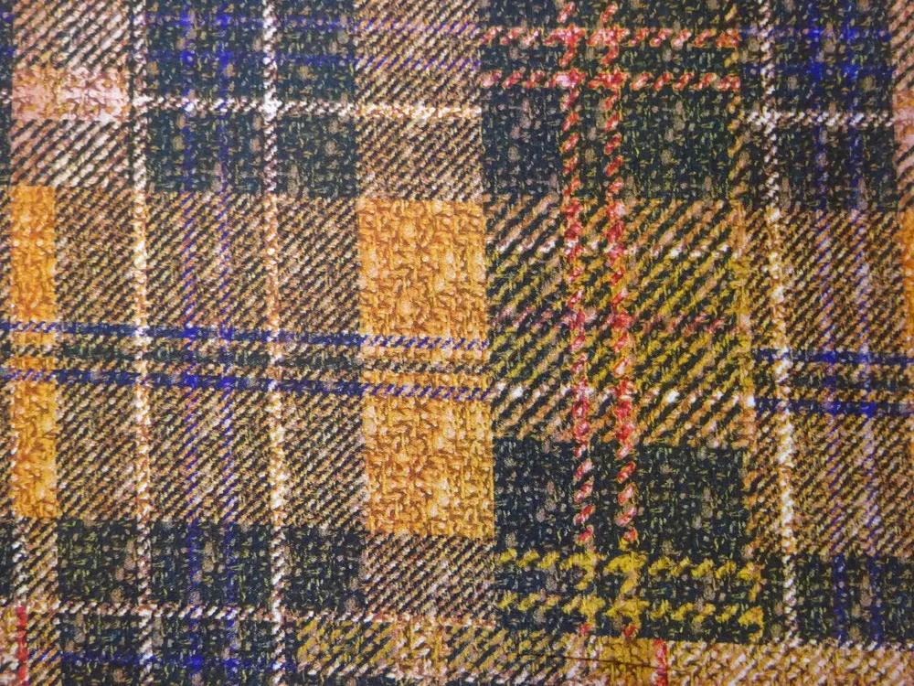 Úplet hnedý "farebné káro" 