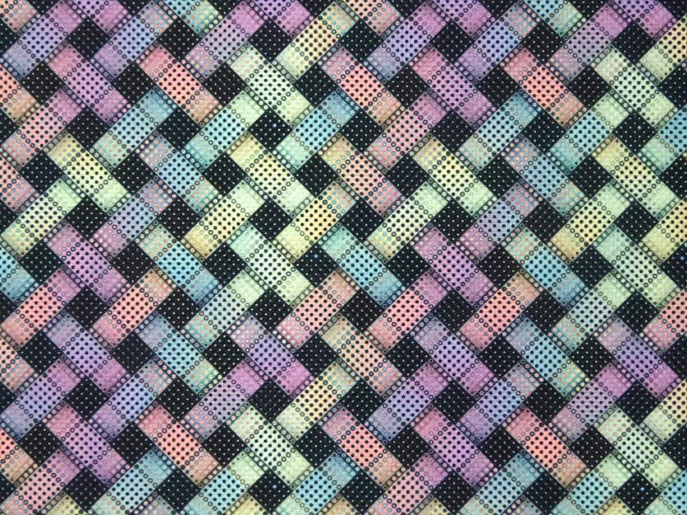 Úplet farebný "geometrický vzor" - potlač na Slovensku 