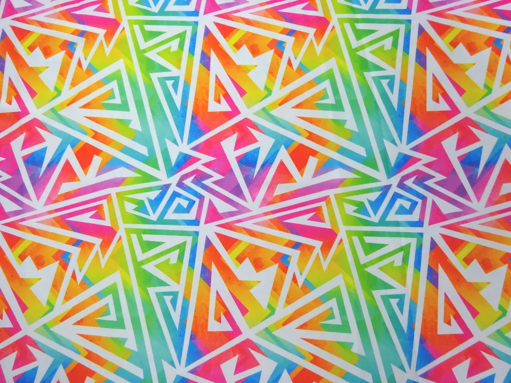 Kostýmovka Anges pestrofarebná "biely geometrický vzor" - potlač na Slovensku 