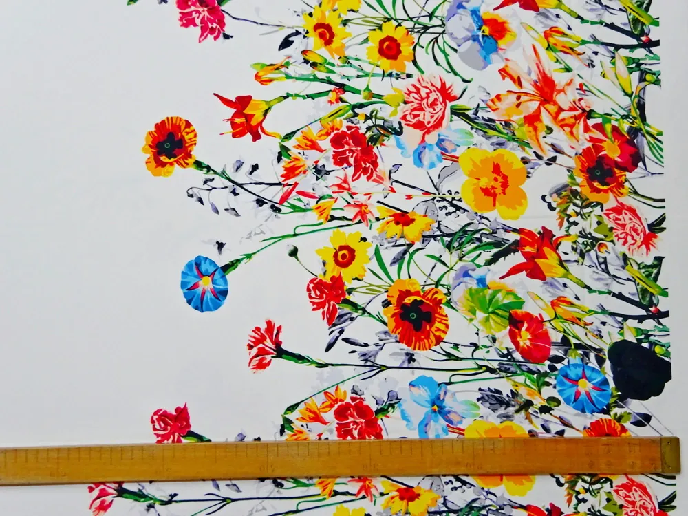 Šatovka Barbie smotanová "lúčne kvety" - raport, potlač na Slovensku 