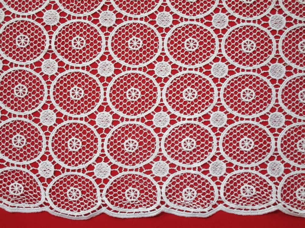 Krajka biela "kruhy"