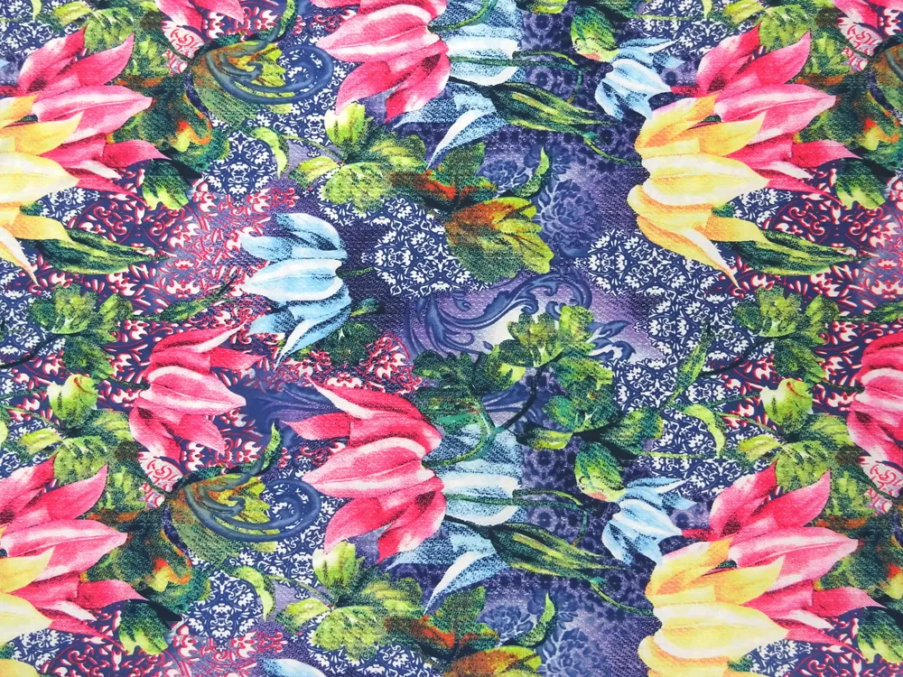 Úplet modro-fialový "farebné kvety" 