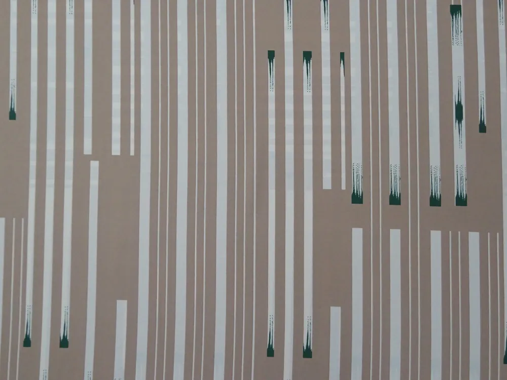 Šatovka béžová "smotanovo-zelený vzor" - bordúra 