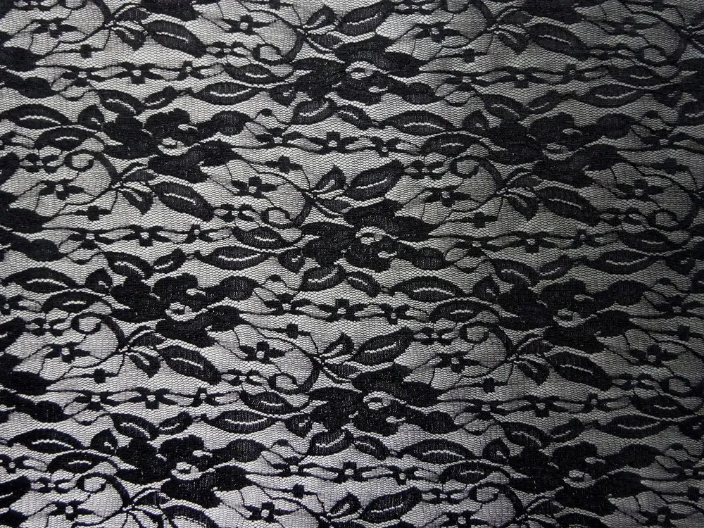 Satén sivý "čierna krajka" 