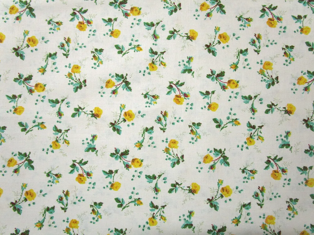 Bavlna maslová "žlté kvety" 