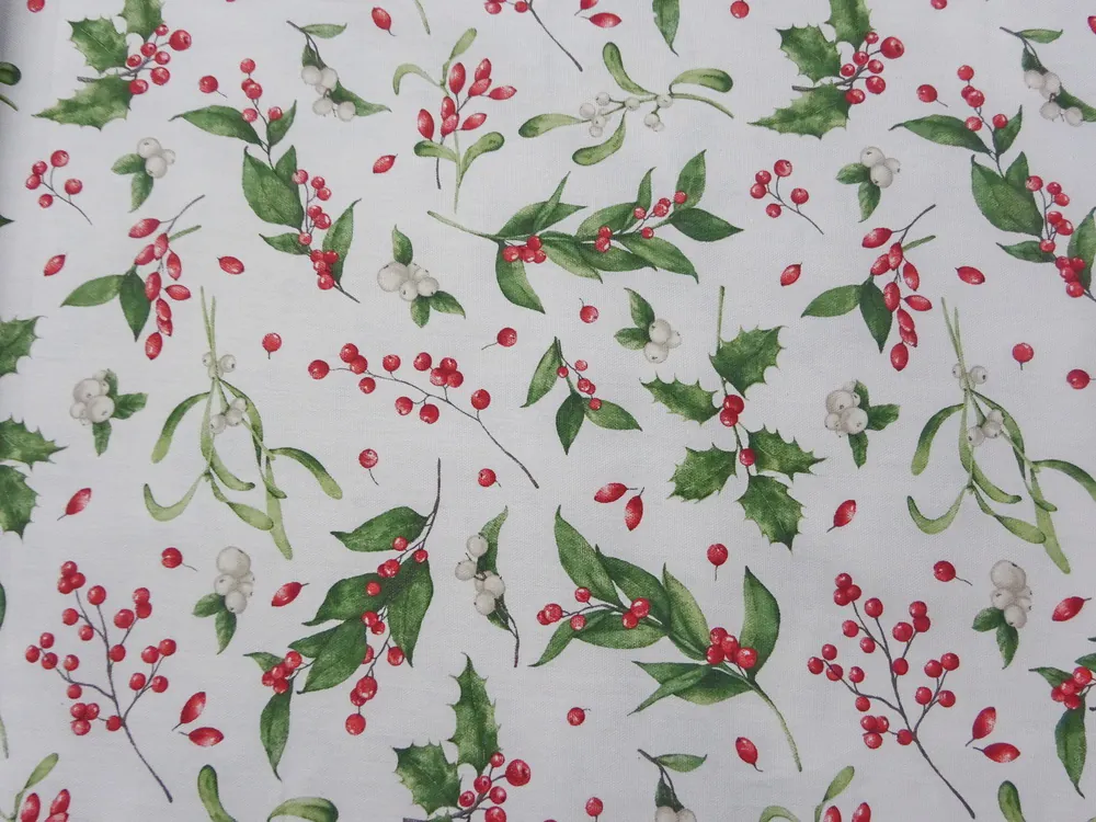 Poťahovka biela "vianočný motív" 