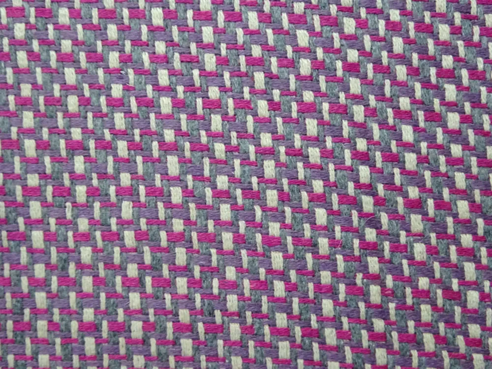 Kabátovina "cyklaménovo-fialovo-sivo-béžová" 