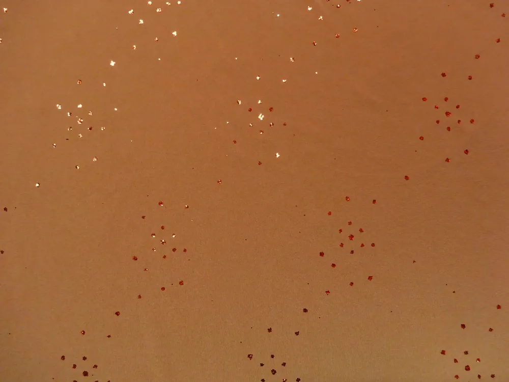 Úplet škoricový "lesklý vzor" 