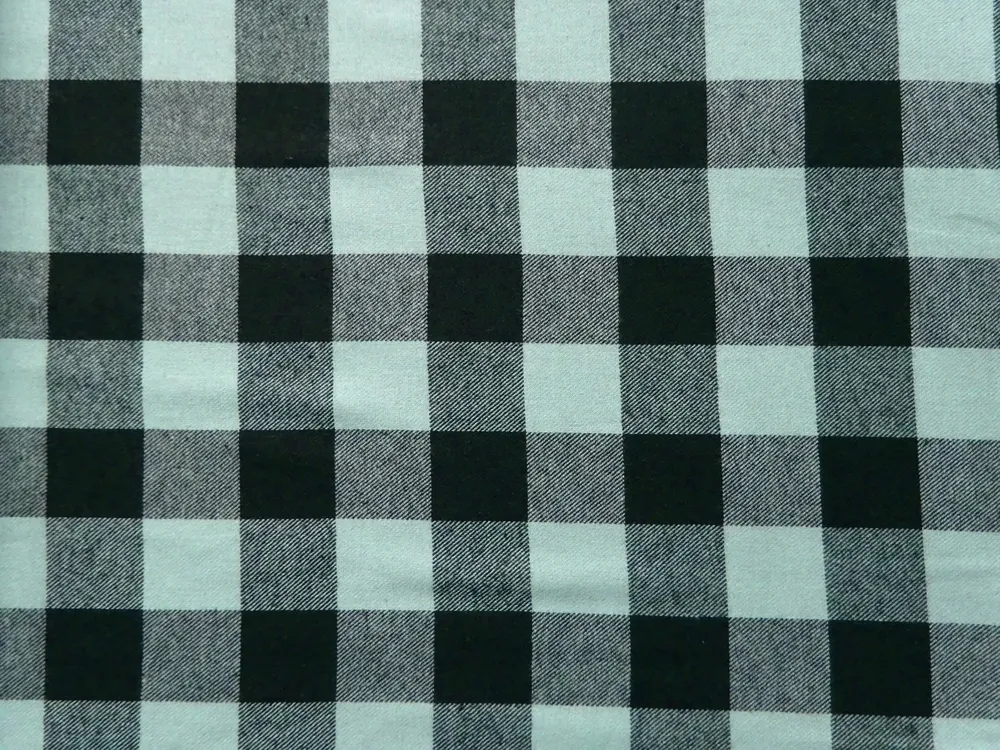 Flanel tkaný "zelenkavo-čierna kocka" 