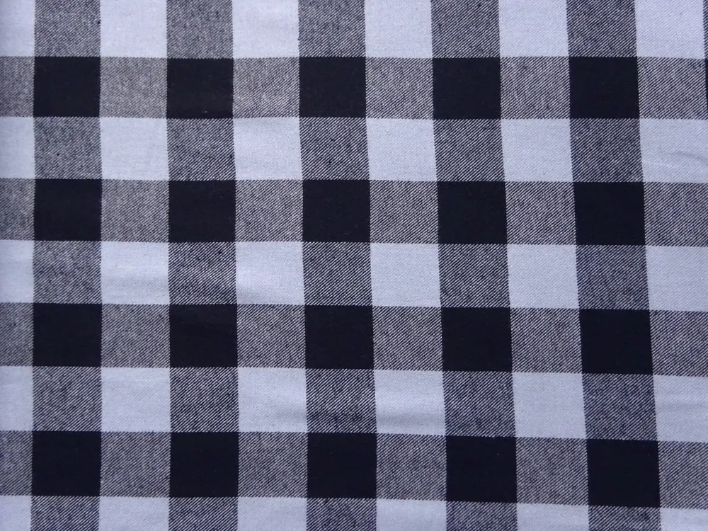 Flanel tkaný "modro-čierna kocka" 