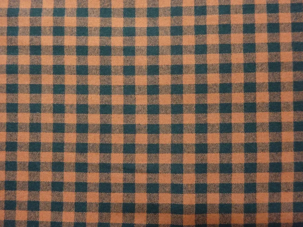 Flanel tkaný "hnedo-čierna malá kocka" 