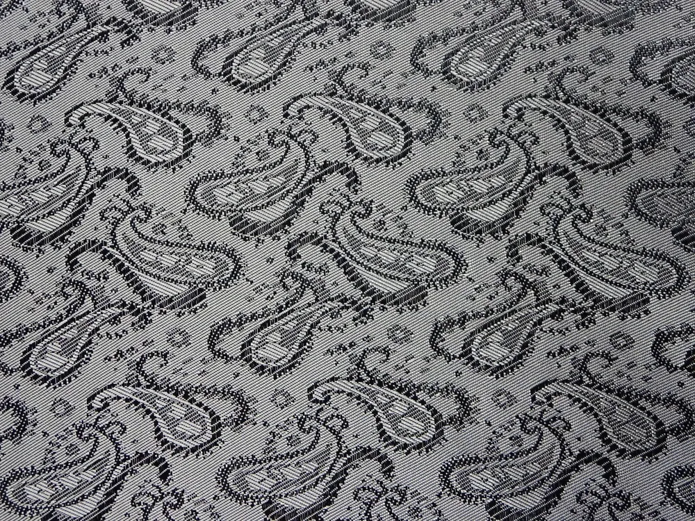 Podšívka sivá "čierny kašmírový vzor" - talianska kolekcia  