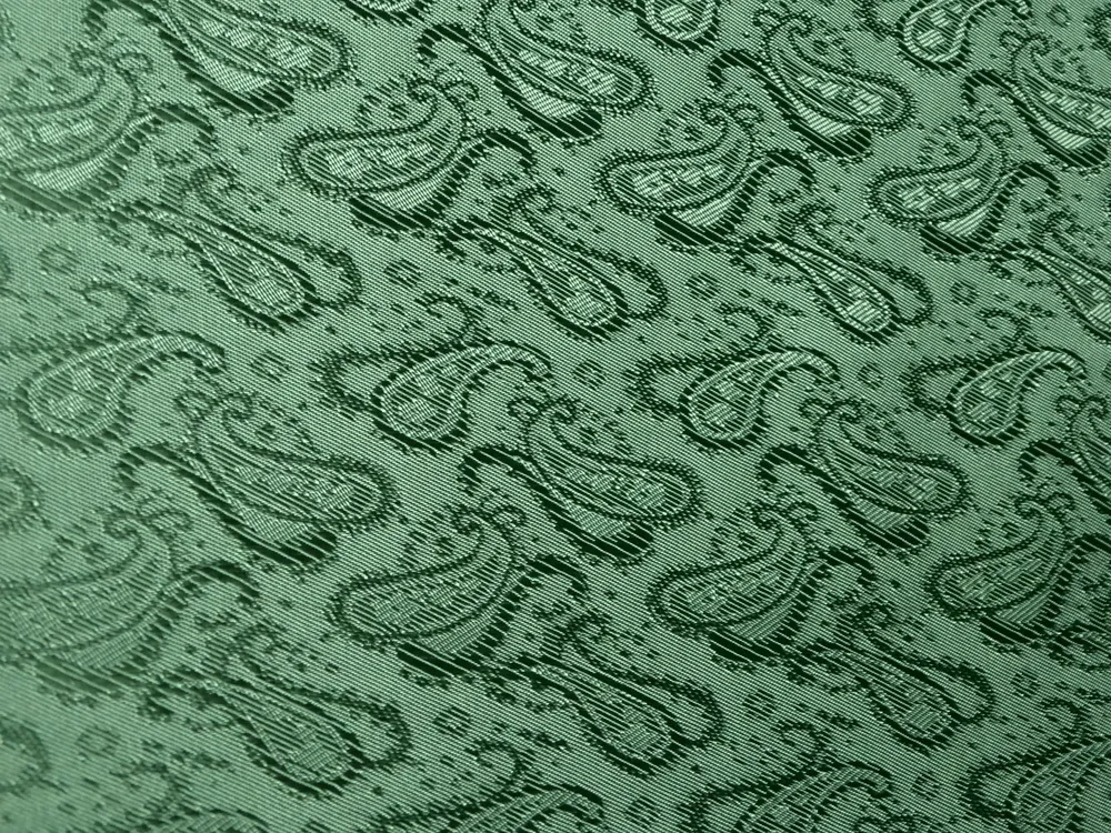 Podšívka zelená "kašmírový vzor" - talianska kolekcia 