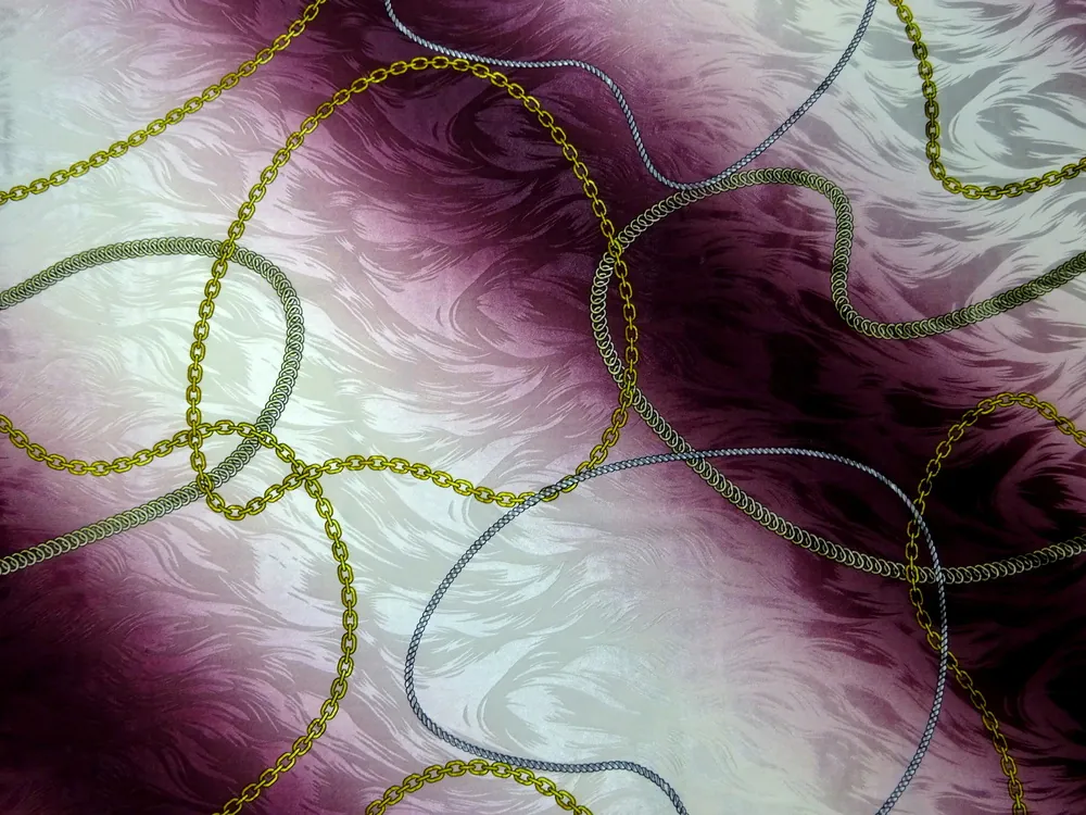 Hodváb maslovo-ružový "retiazky" 