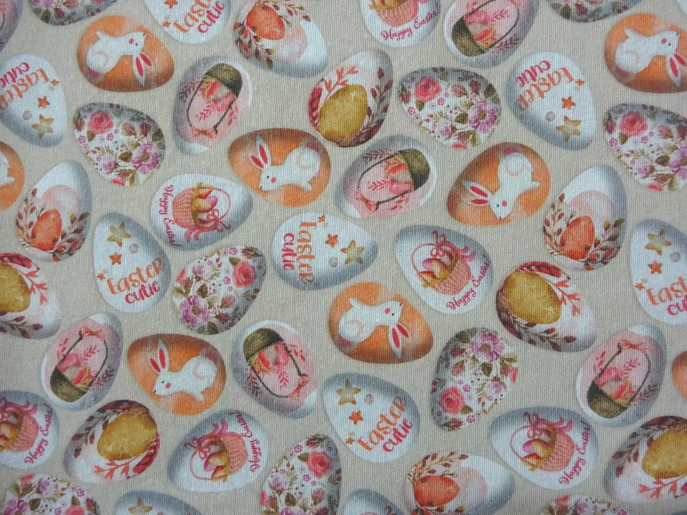 Poťahovka béžová "veľkonočné vajíčka" 