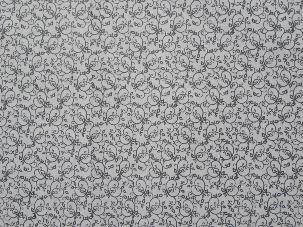 Bavlna biela "sivý vzor" 