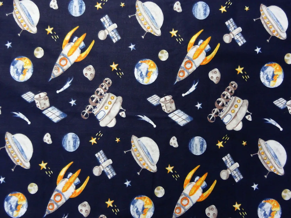 Bavlna tmavomodrá "vesmír" 