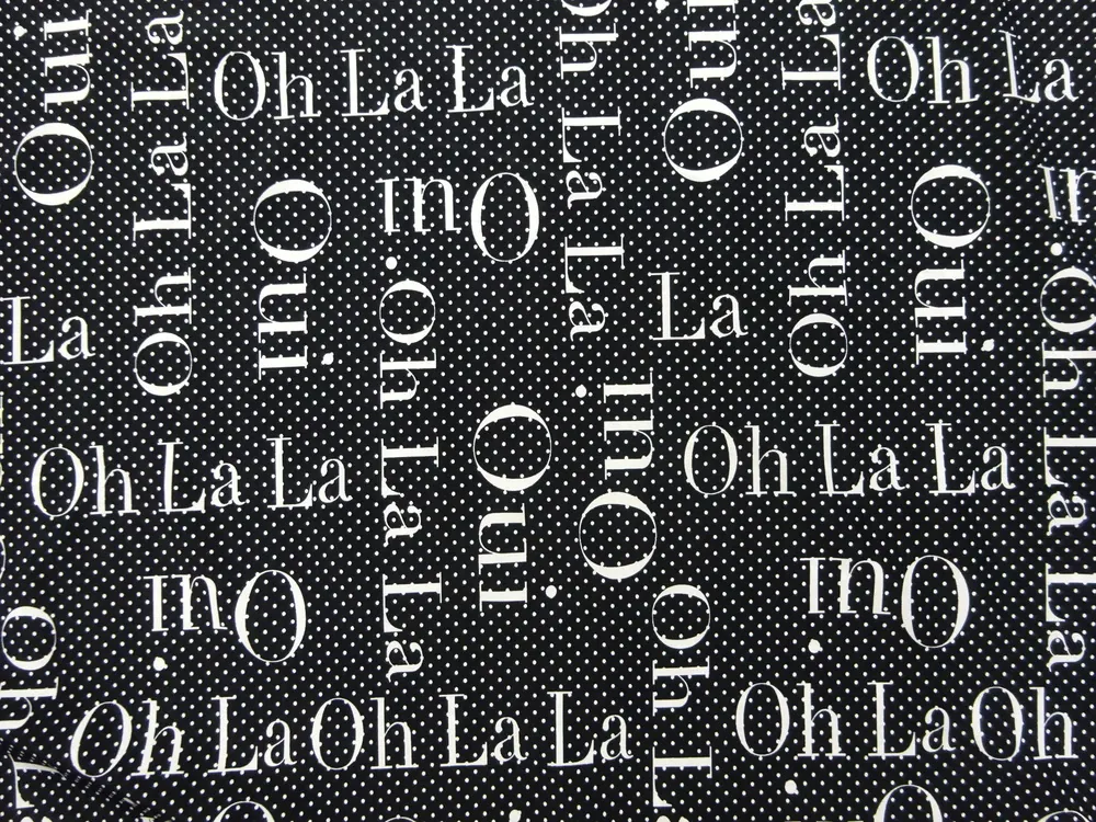 Šatovka čierna "smotanové písmená" 