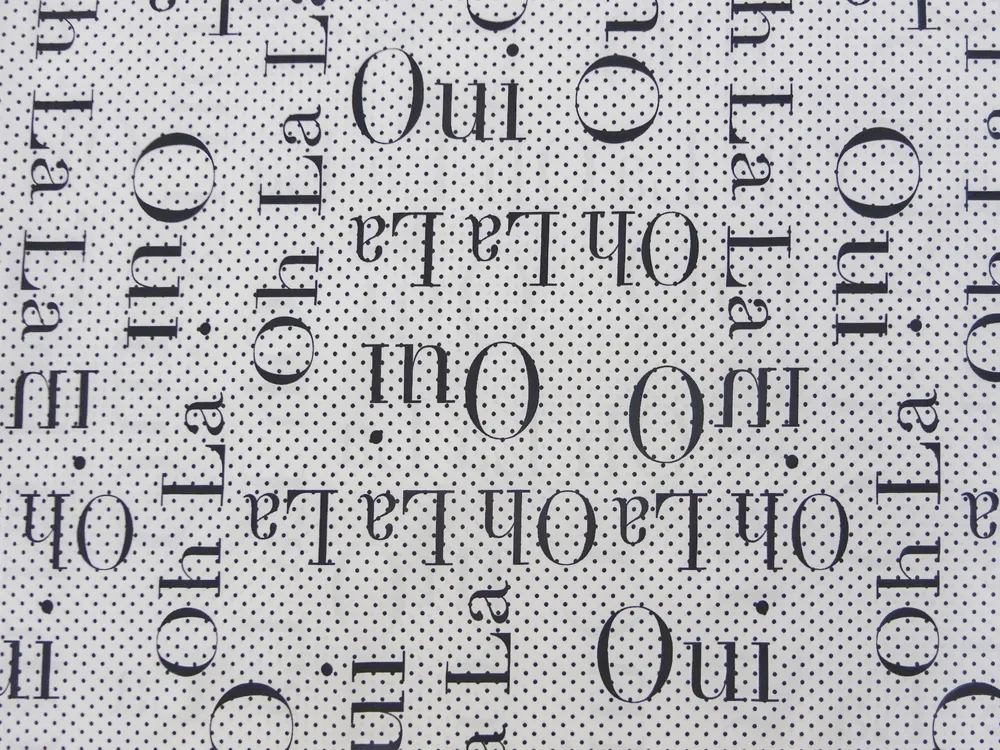 Šatovka biela "čierne písmená" 