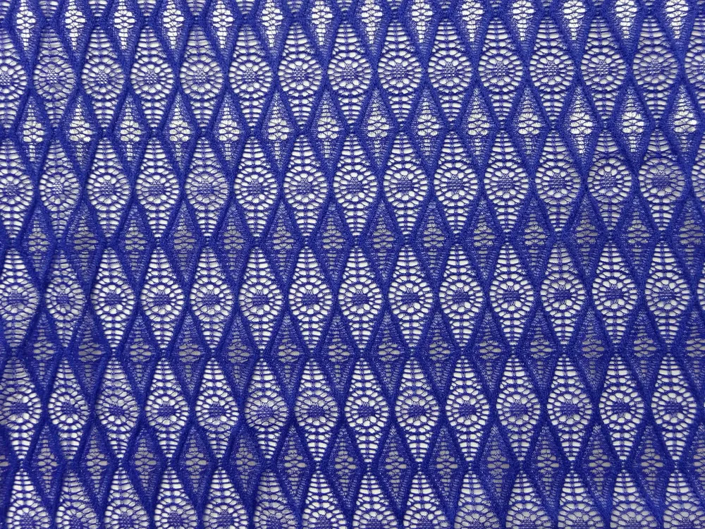 Krajka kráľovsky modrá ""strieborný vzorček" 