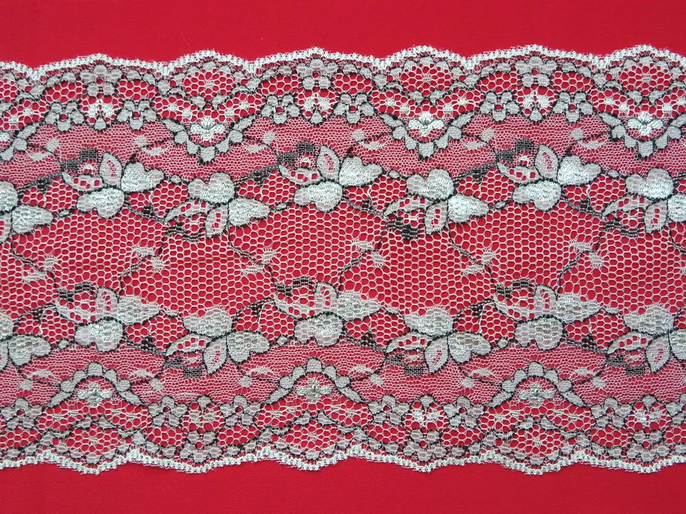 Borta elastická biela "čierny vzor"