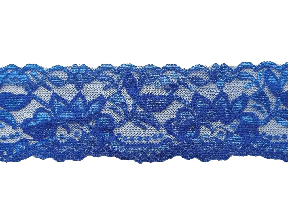 Borta elastická kráľovsky modrá "kvety" 