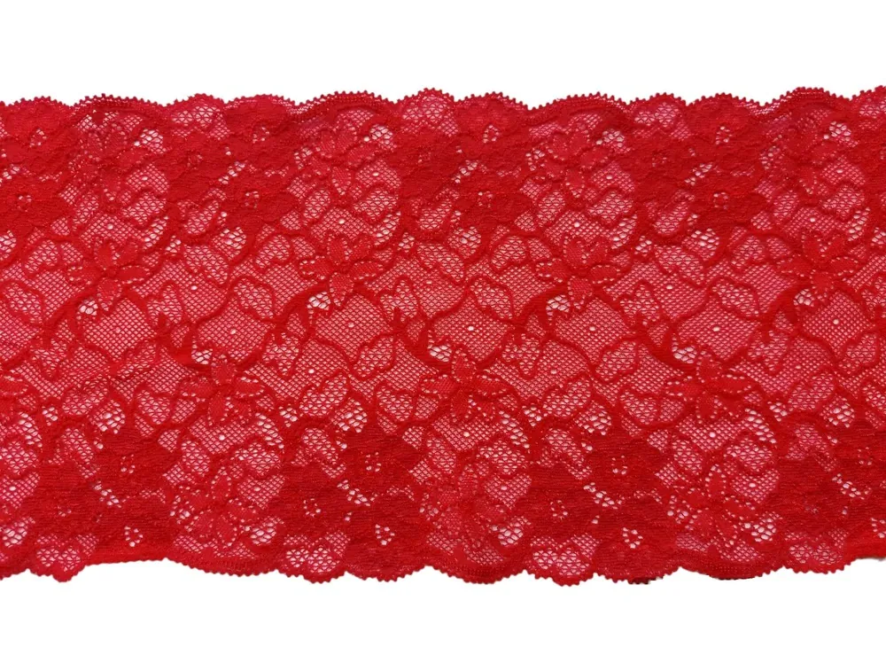 Borta elastická červená "kvety" - zbytok 