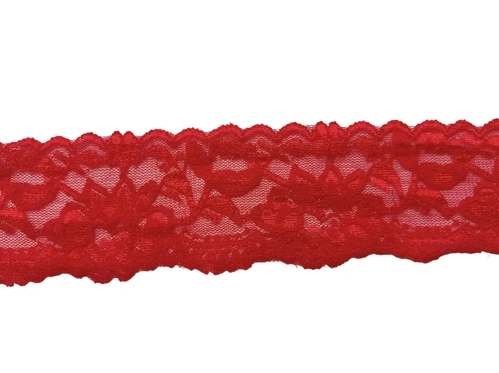 Borta elastická červená "kvety" 