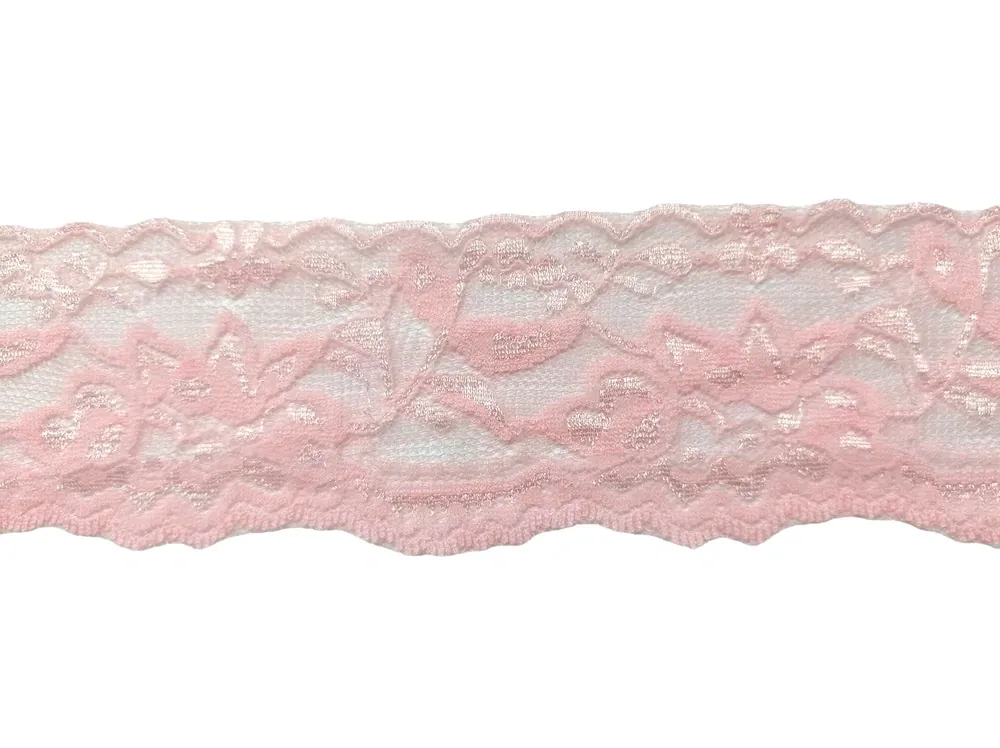 Borta elastická ružová "vzorovaná" 