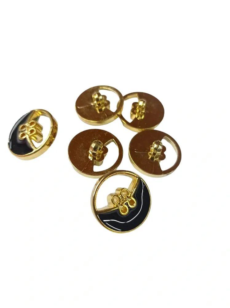 Gombík "zlato-čierny" 