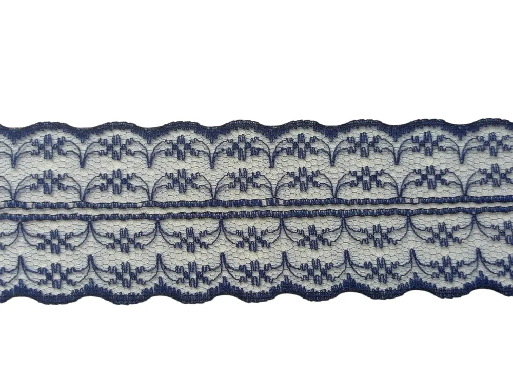 Čipka tmavomodrá "vzorovaná" 