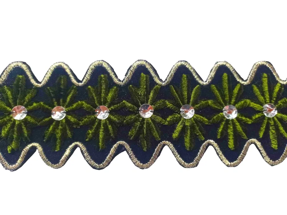 Borta nažehlovacia "zelený kvet"