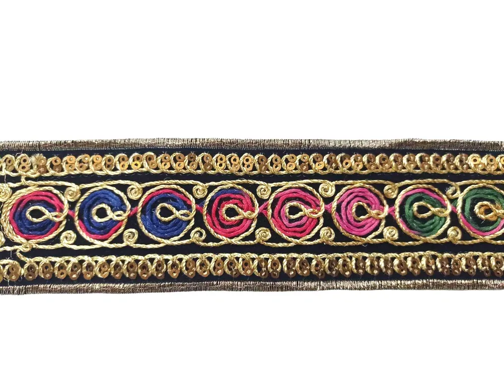 Borta čierna "zlatý a farebný vzor" 