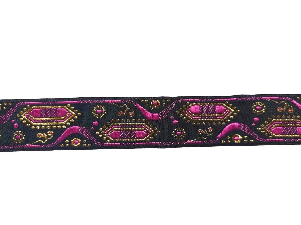 Borta čierna "fuksiovo-zlatý vzor" 