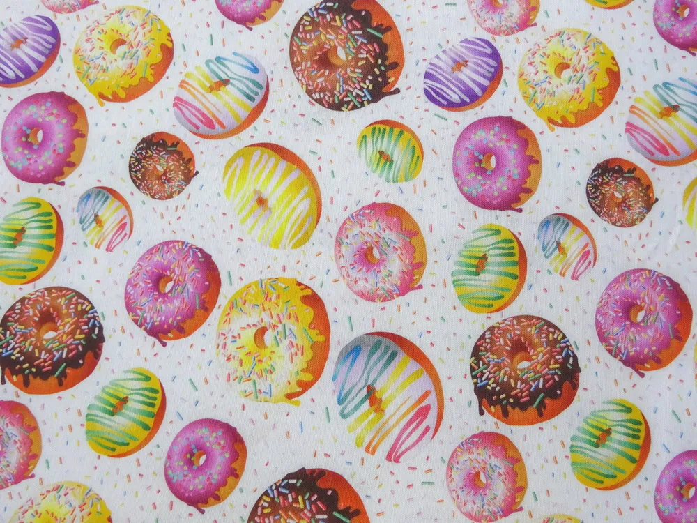 Poťahovka biela "farebný donut"