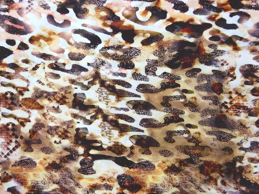 Šatovka s viskózou "hnedý vzor"