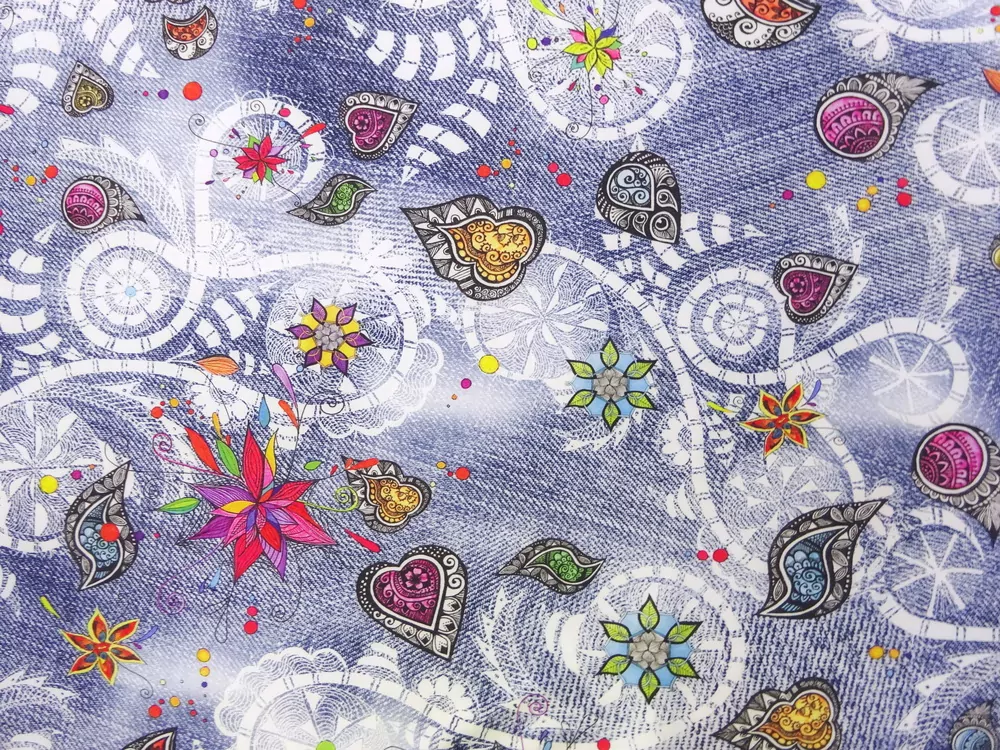 Šatovka Denim bielo-modrá "rôzne vzory"